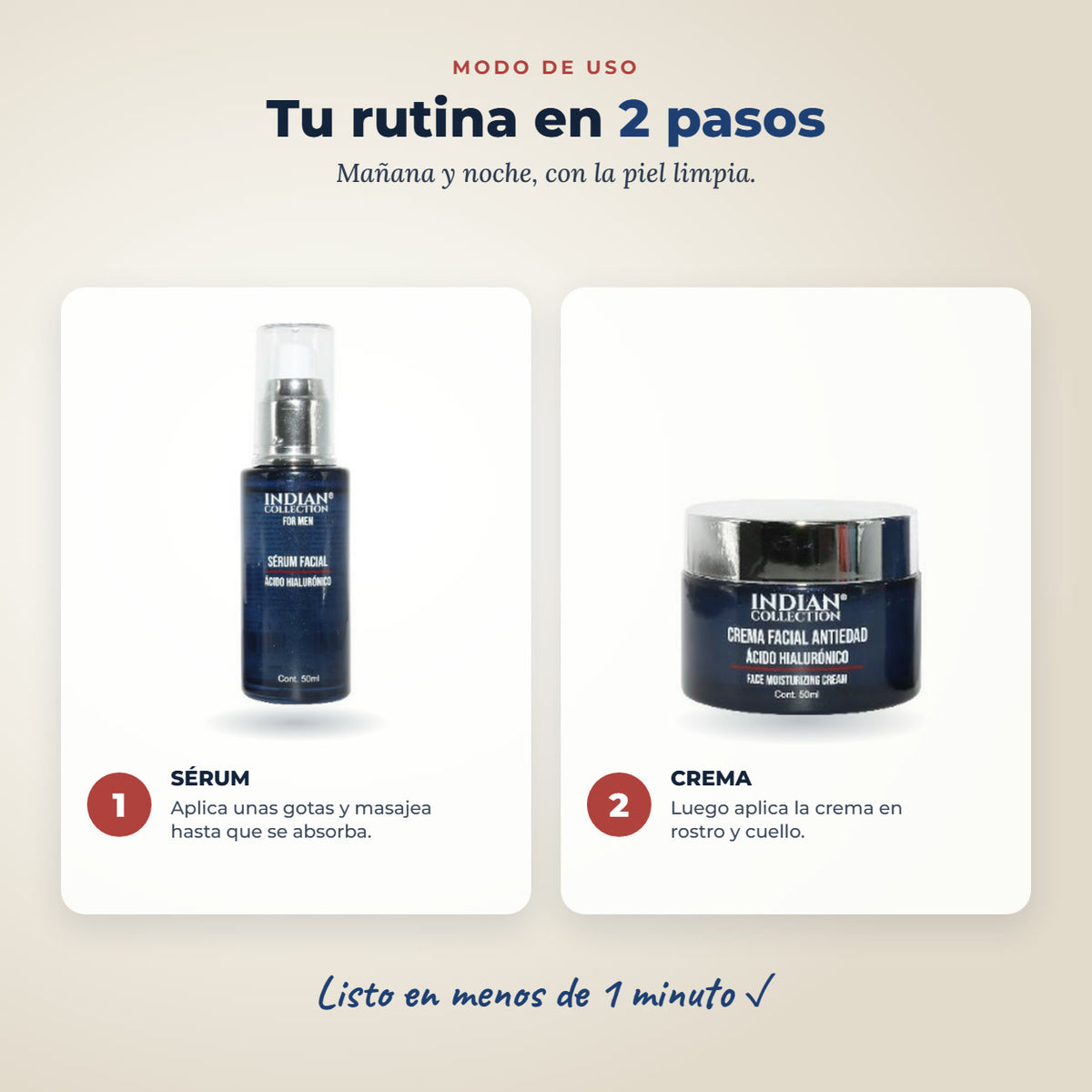 Rutina en 2 pasos
